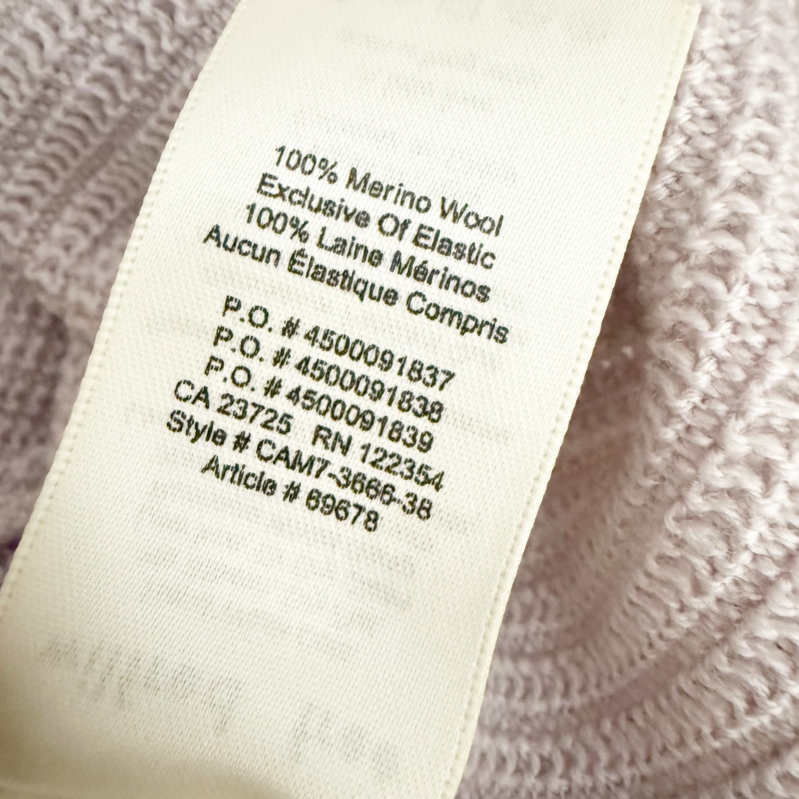 Wilfred Free X Aritzia | Lolan Sweater Cropped 100% Merino Wool Lavender | Small — image 8 of 8